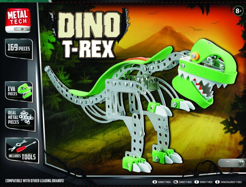 metal construction toys metal educational toys meccano sets erector sets metal building model STEM kit DIY toy customized dinosaur model T-rex by RMS